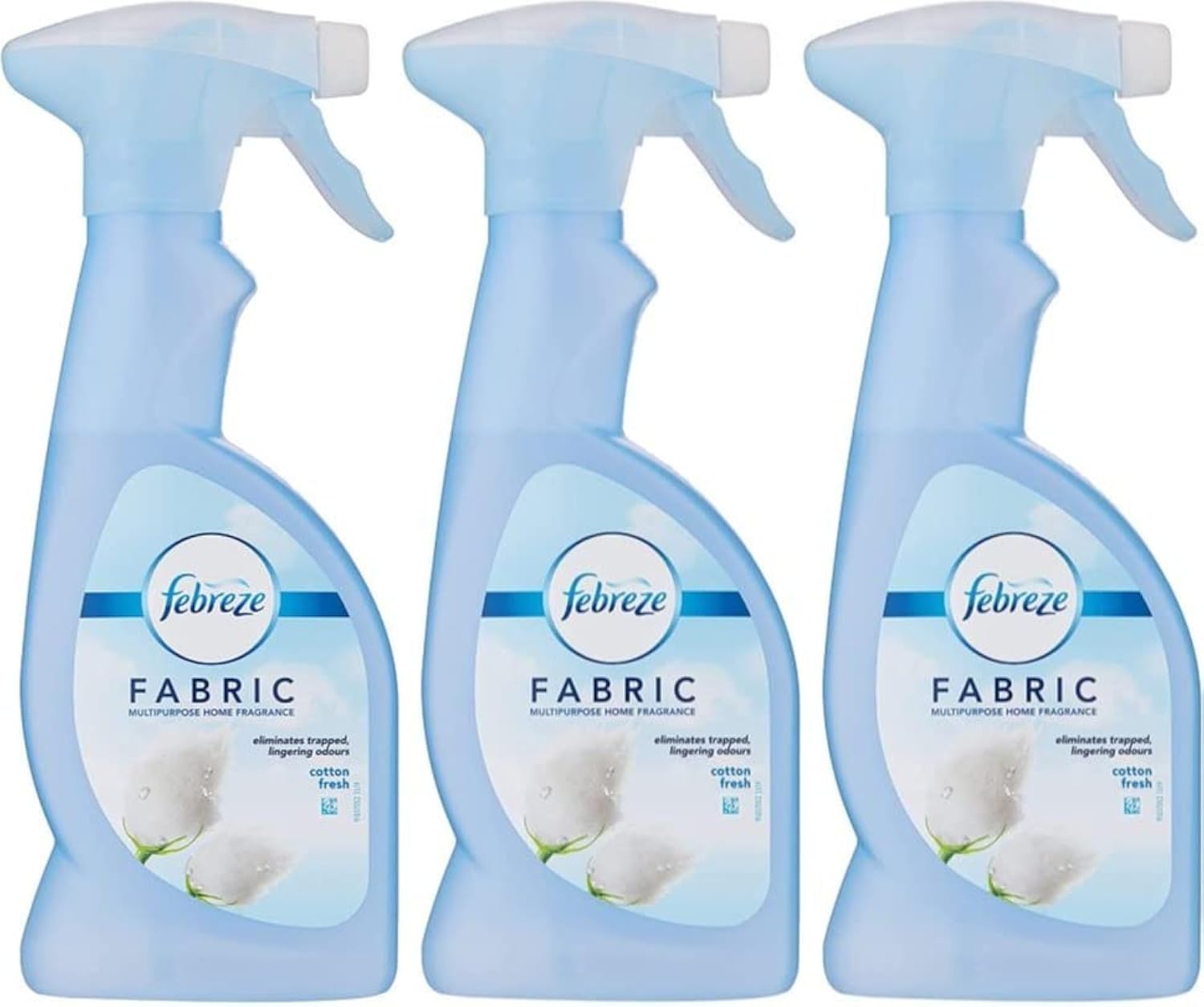 Febreze Fabric Refresher Spray, Pack of Three, 3 x 375 ml, Cotton Fresh Scent