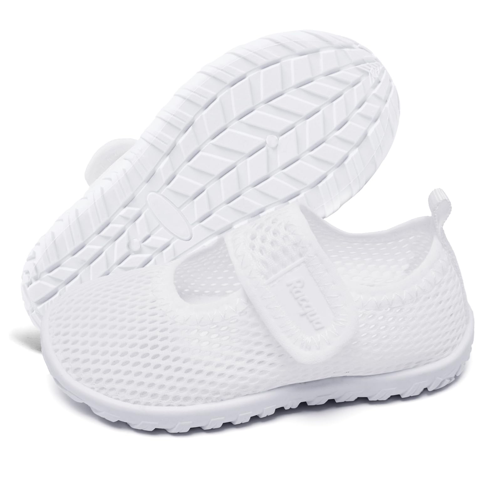 Racqua Infants Water Shoes Kids Girls Beach Shoes Aqua Sea Pool Wetsuit Swim Non-Slip Lightweight Quick Dry Outdoor Shoes for Toddler Girls White 6-12 Months