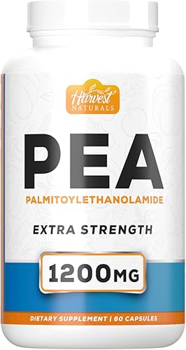 Cápsulas de palmitoiletanolamida  PEA 1200 mg  60 pastillas  Promueve la inflamación natural y el alivio de molestias  Ingredientes probados en