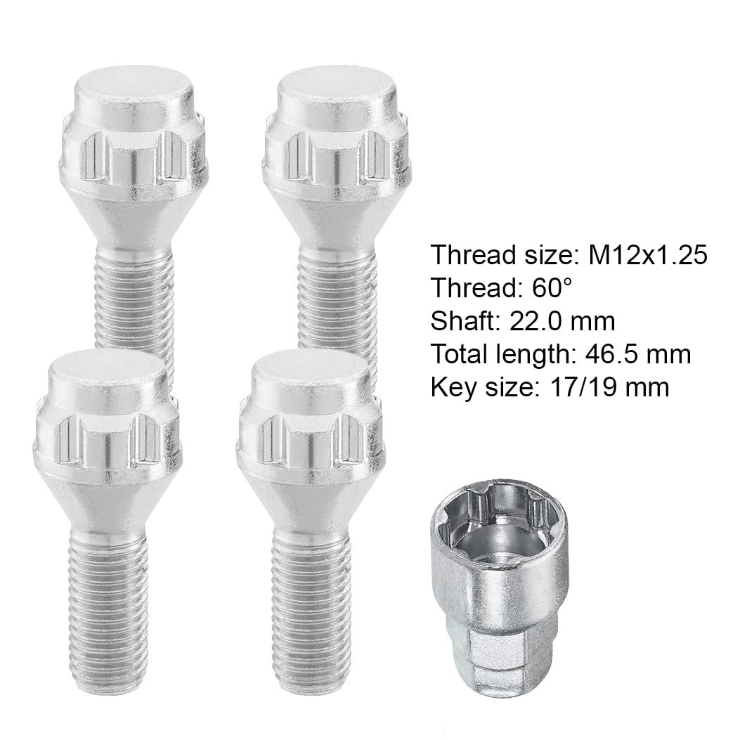 RIDEX 100092L0004 4x Felgenschlösser Vorne Hinten Kompatibel mit FIAT PANDA 169 B323 000B323 00B323