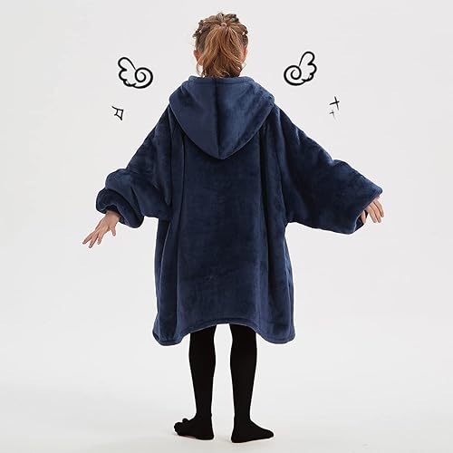 Miniatura 5 de KFUBUO Manta portátil con capucha de sherpa para niños, todos los patrones, sudadera de gran tamaño con bolsillo, regalos de cumpleaños para niñas
