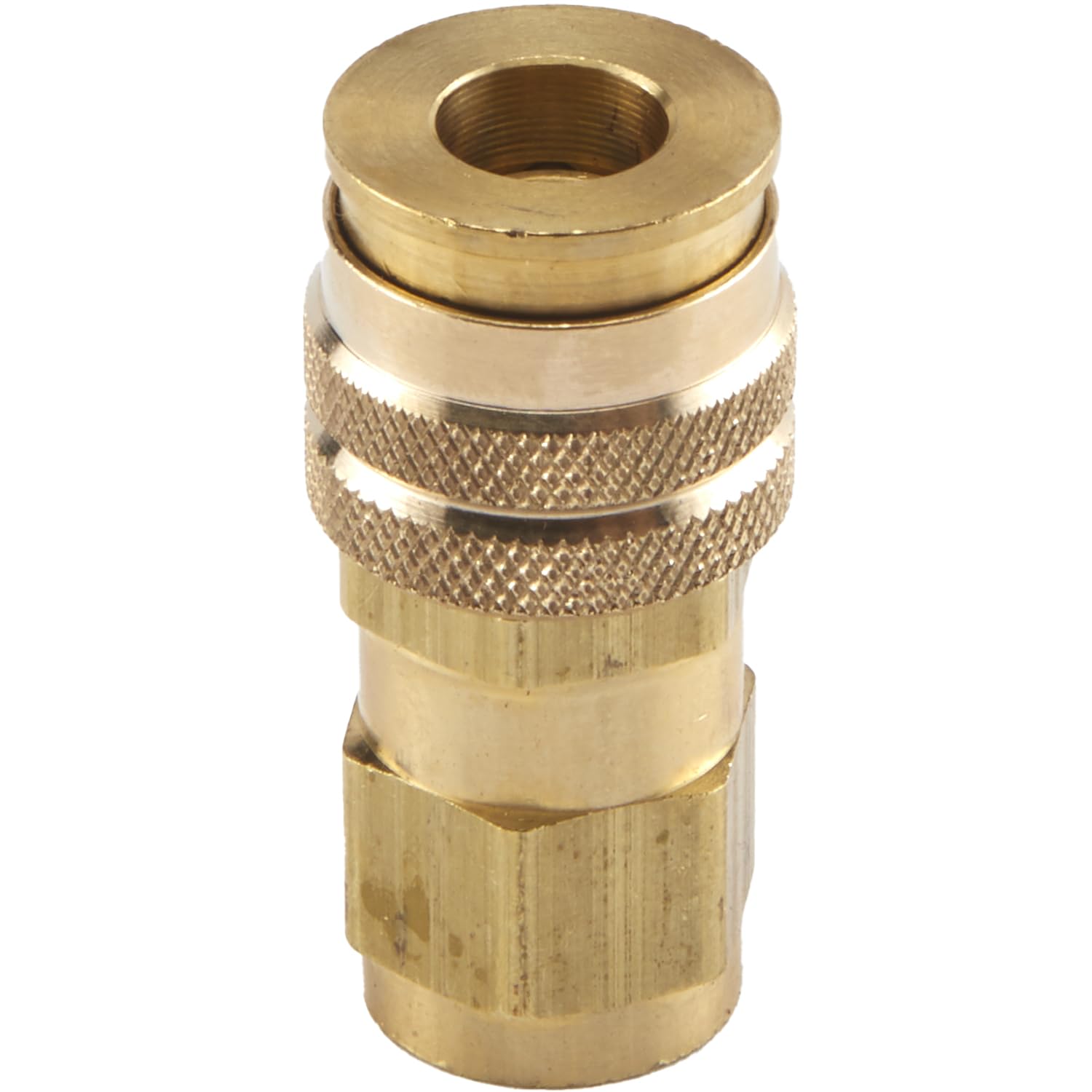 MILTON Industries INC. S745 Coupler, Brass (Gold), 1/4 inch