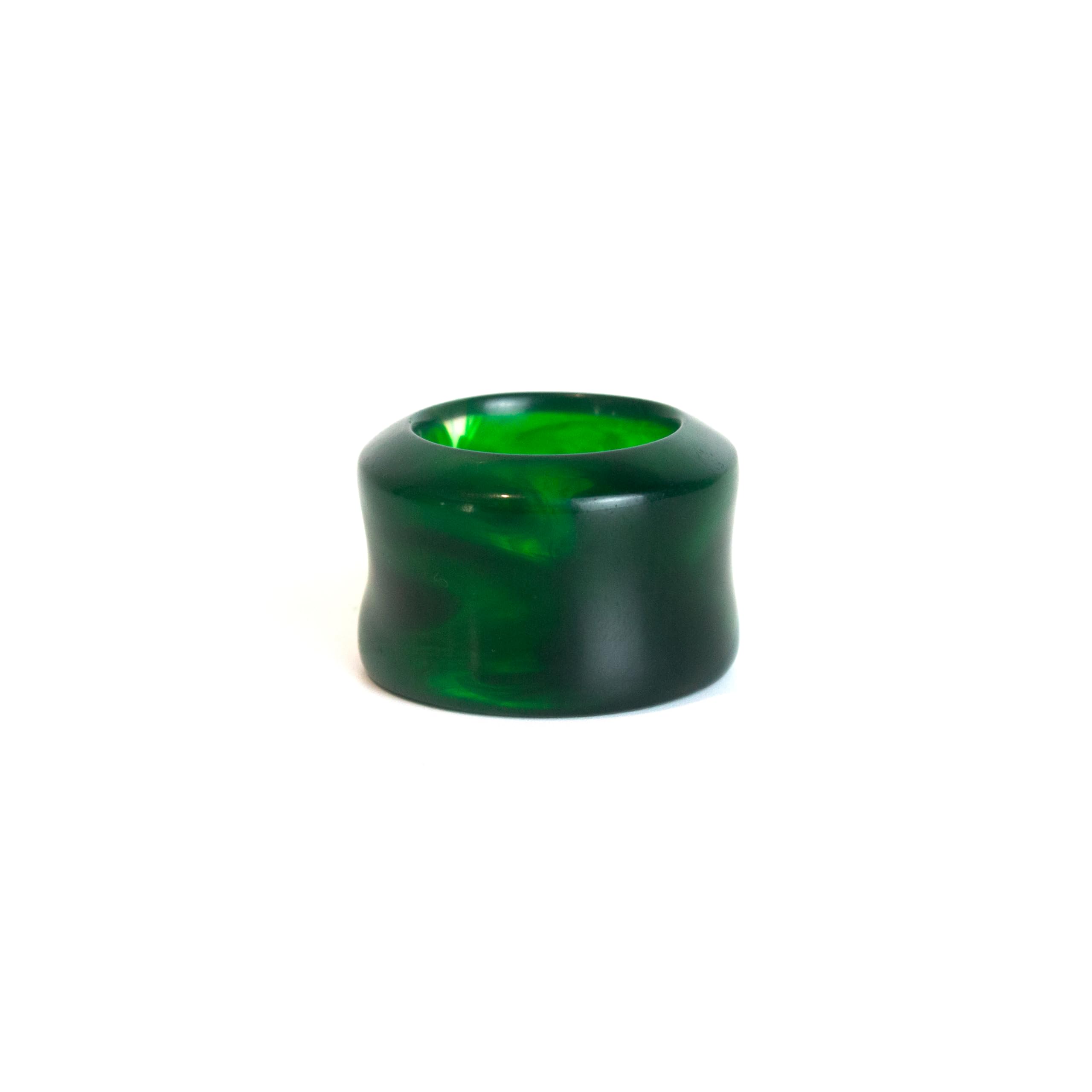 Vermil Archery Thumb Ring - Manchu Emerald Green - Protective Gear for Thumb Draw in Traditional Archery