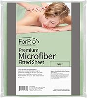 Vista 6 de ForPro Professional Collection Sábana bajera ajustable de microfibra de alta calidad, gris frío, ultraligera, resistente a las manchas y a