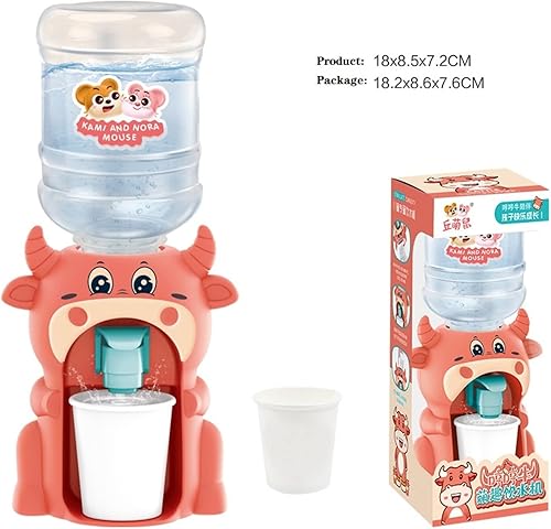 Miniatura 2 de LUOZZY Mini dispensador de agua de juguete para niños, máquina de agua de animales de simulación, juguete para niños, dispensador de agua, juguete
