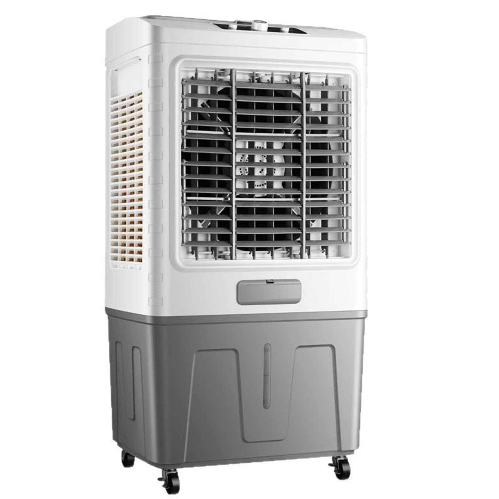GTHTUHFD Evaporative Air Cooler With Large Water Tank, Portable Outdoor Fan, 120° Oscillation, 3 Speeds For Garage, Yard, Commercial Use,White-80L