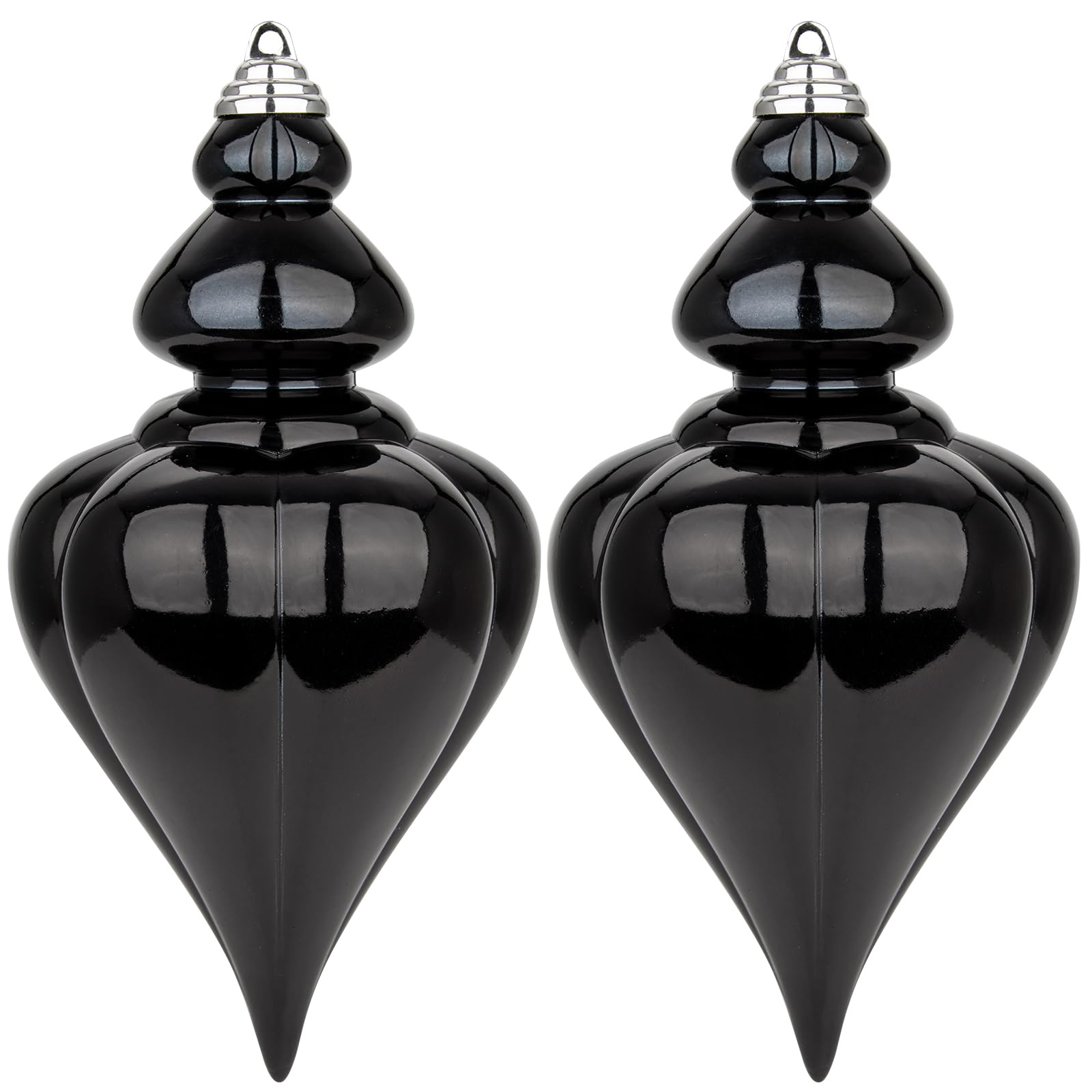 Briful 23CM Large Christmas Baubles - Shatterproof Christmas Tree Decorations, Black Baubles Hanging Ornaments for Holiday Festival Xmas Decor