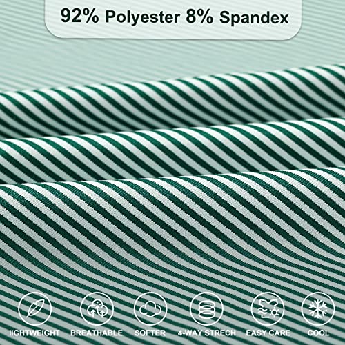 Mofiz Men's Golf Polo Shirts Striped Short Sleeve Moisture Wicking Sports Outdoor Polo Shirts For Men Green Xl #TOP4