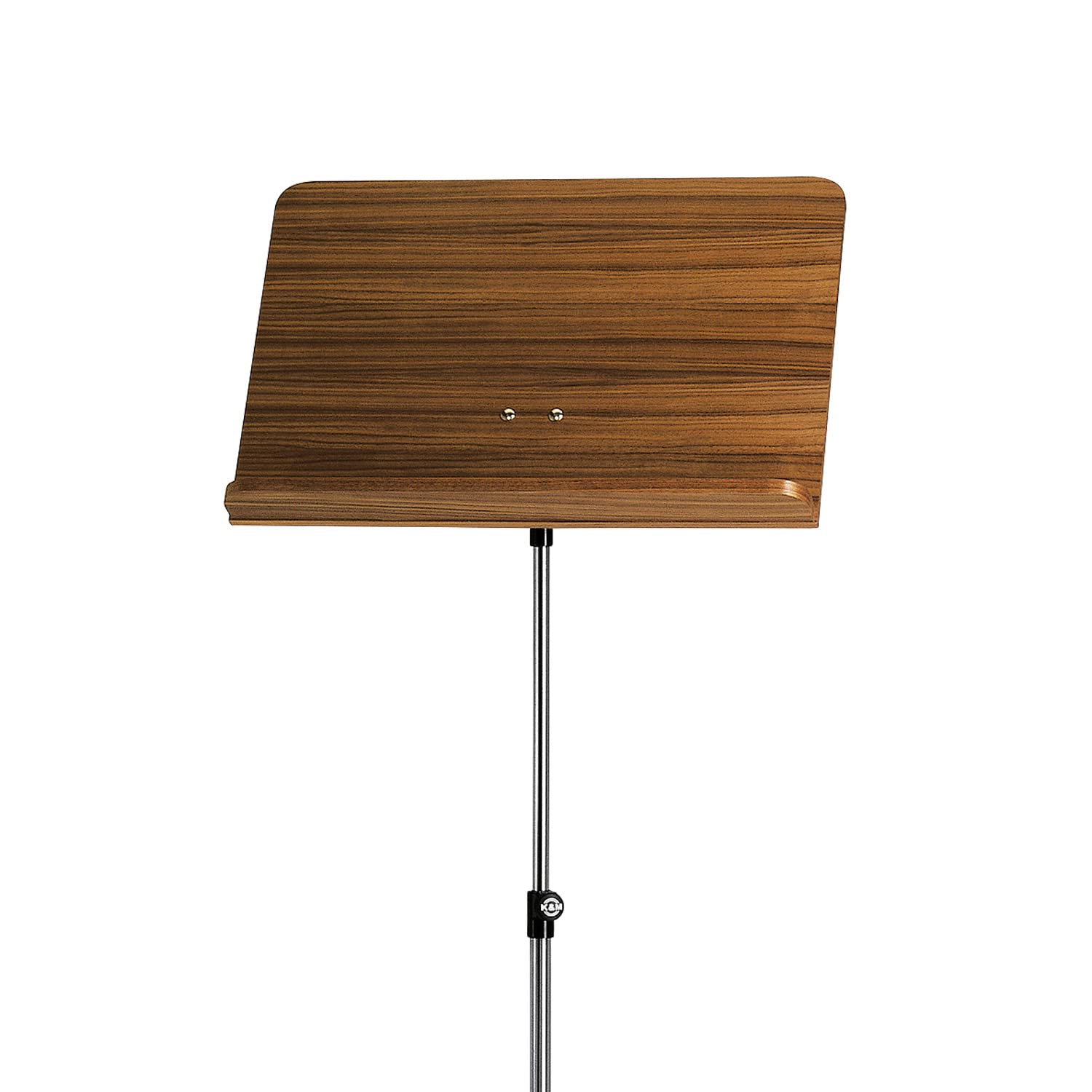 K&M 118/1 Leggio d'orchestra con ripiano regolabile, in legno di noce - estensione da 68 a 121 cm