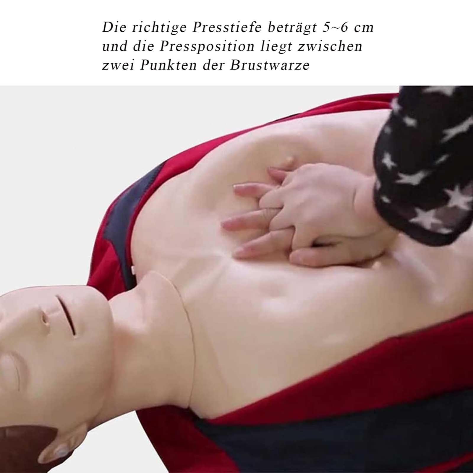 ELZEM Reanimationspuppe Erste Hilfe CPR Übungspuppe Trainingspuppe Kardiopulmonaler Wiederbelebungssimulator Für Medizinische Pädagogische Trainingshilfe