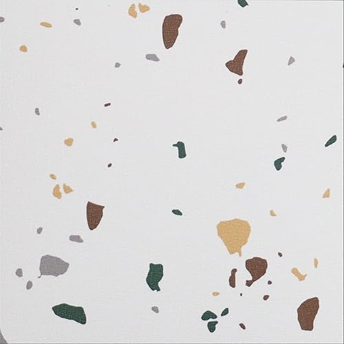 Miniatura 7 de Livelynine Terrazzo Peel and Stick Floor Tile Waterproof Vinyl Flooring Bathroom Kids Room Bedroom Floor Stickers Peel and Stick On Laminate