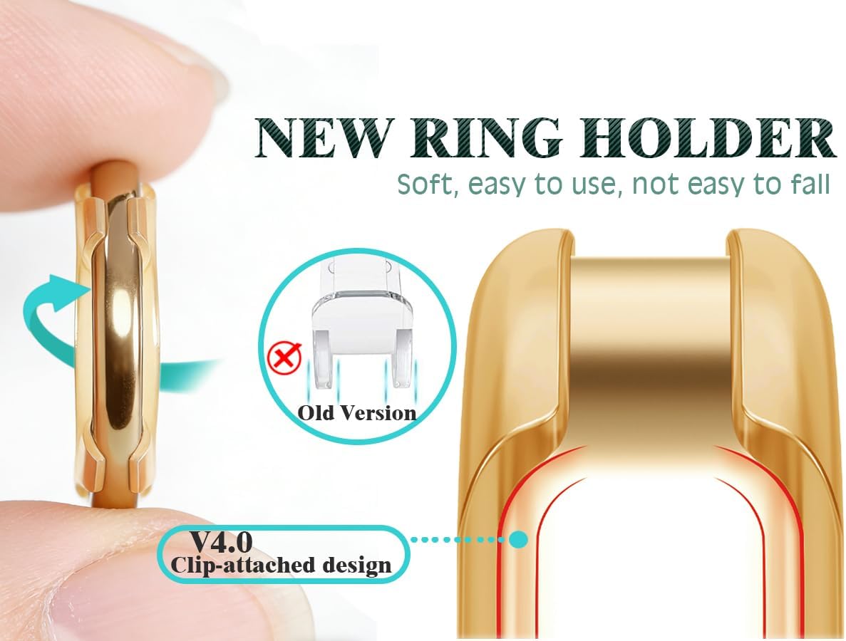 Ring Sizers for Loose Rings, 14-PCS 2-in-1 Thin Band Ring Tightener Kit, Invisible Clips Guards and Coils Adjuster, Spacer Inserts to Stop Ring Spinning, Resize 0.5-1.5