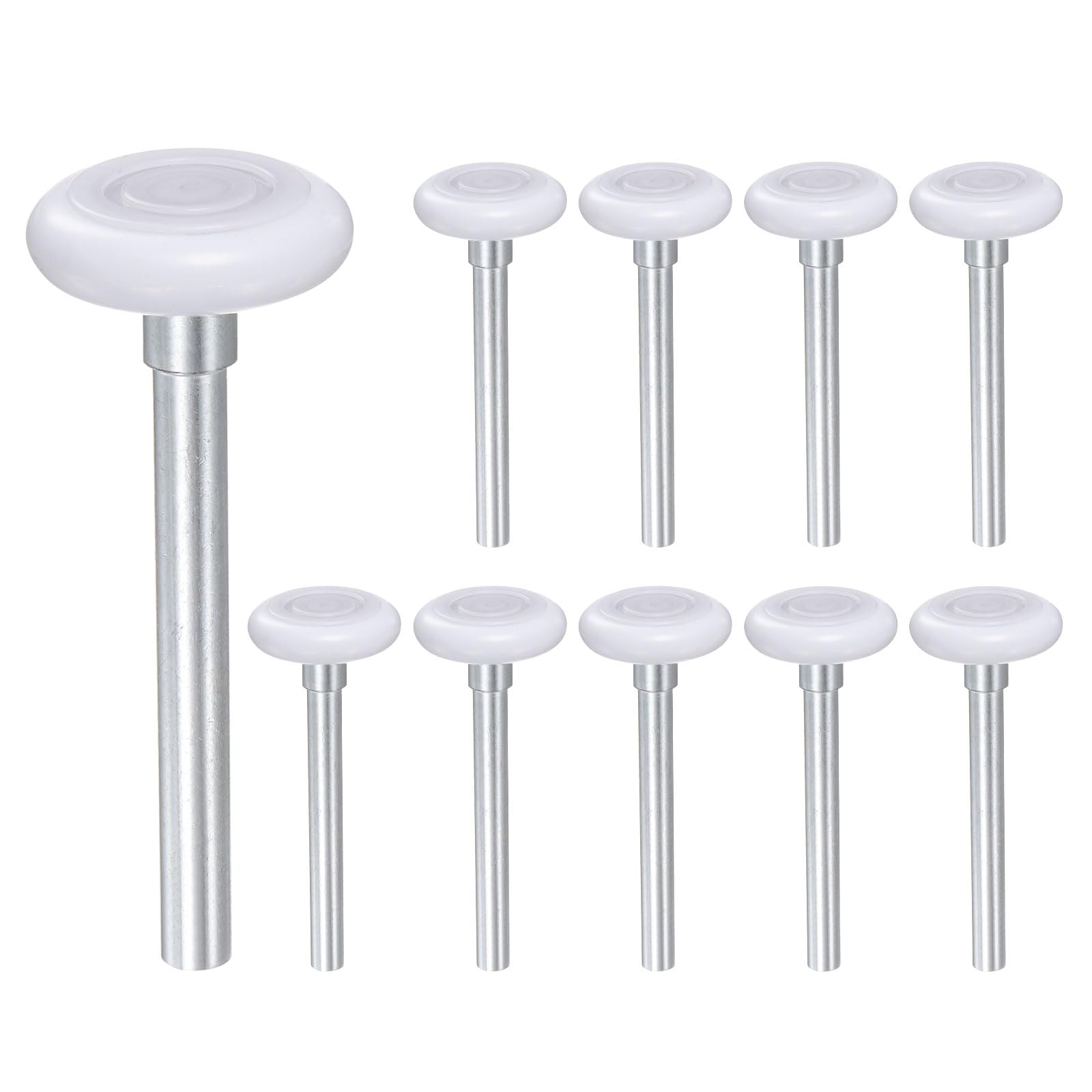 QUARKZMAN 10pz Rulli per Porte Garage in Nylon da 1.8" per Binario da 2" - Asta da 4.25" - Ruote Silenziose per Porte Garage - Cuscinetto di Precisione 6200zz a 8 Sfere - Bianco