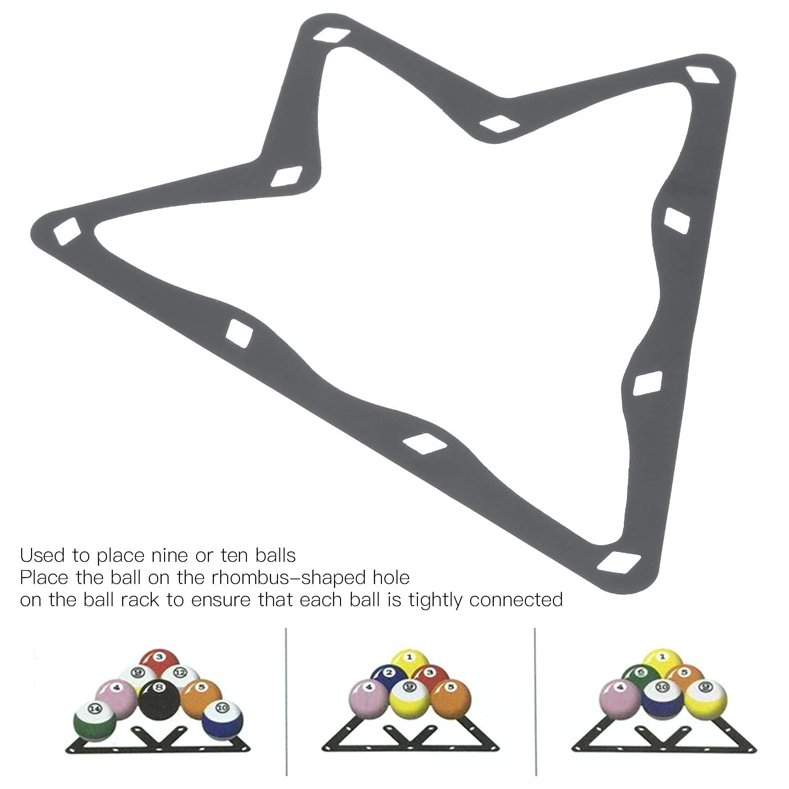 Triangolo Biliardo HERCHR - Set 6 Rastrelliere Per Palline Da Biliardo E Piscina - Foto 12