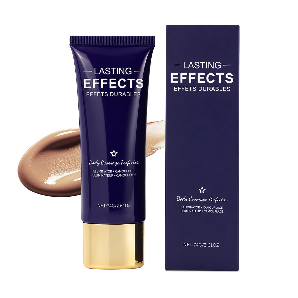Fond de Teint Jambes Waterproof Leg Makeup, Body Coverage Perfector Coverage Perfector Long-Lasting Sweat-Proof Coverage Concealer, Couverture De Tatouage Imperméable (Teint moyen)