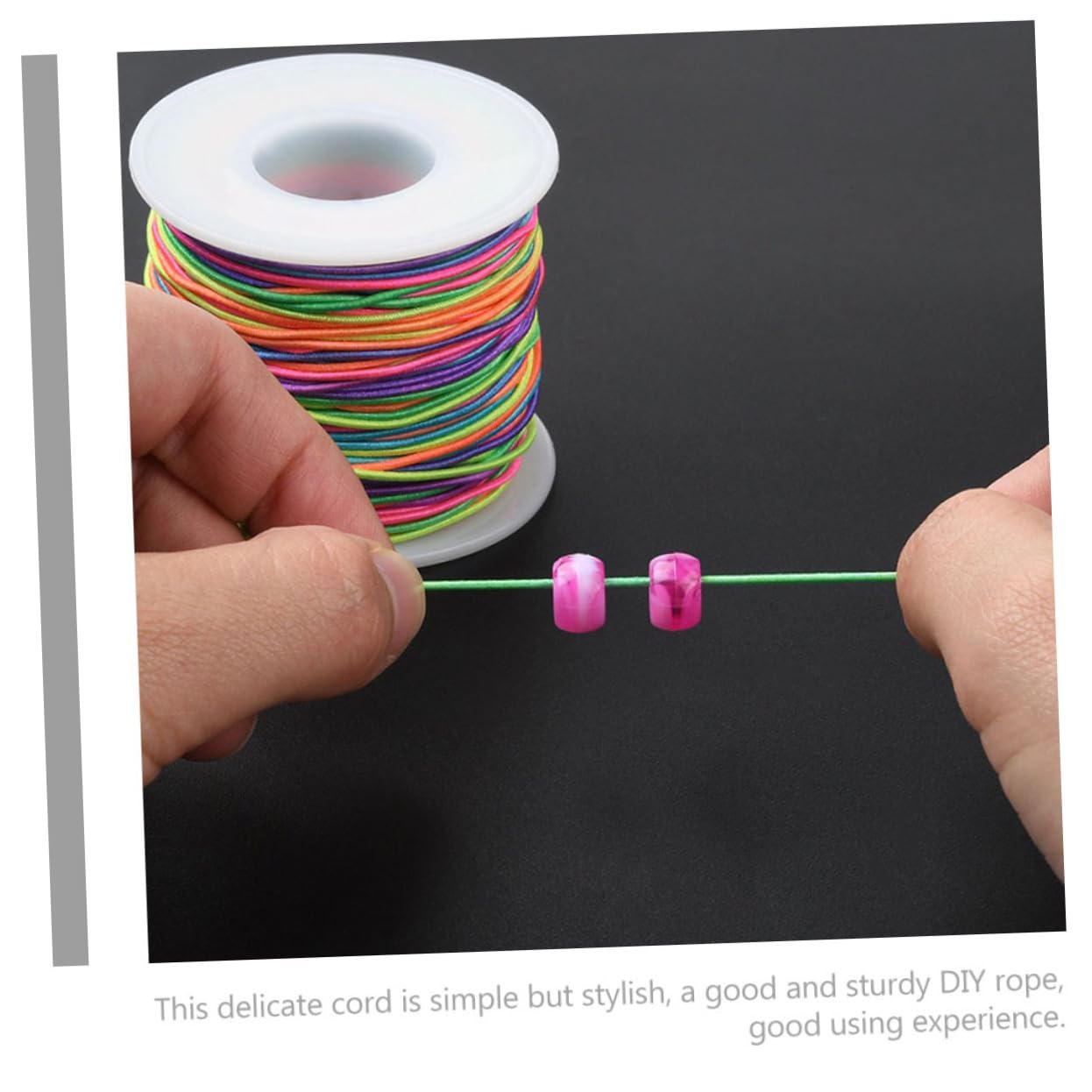 jojofuny 5 Rollen Gewinde Schnüre Elastische Schnur Schmuck Kabel Armbänder Bastelschnur Makramee-Schnur Herstellung Dehnbar Fälschung Strecken Perlenschnur Polyester