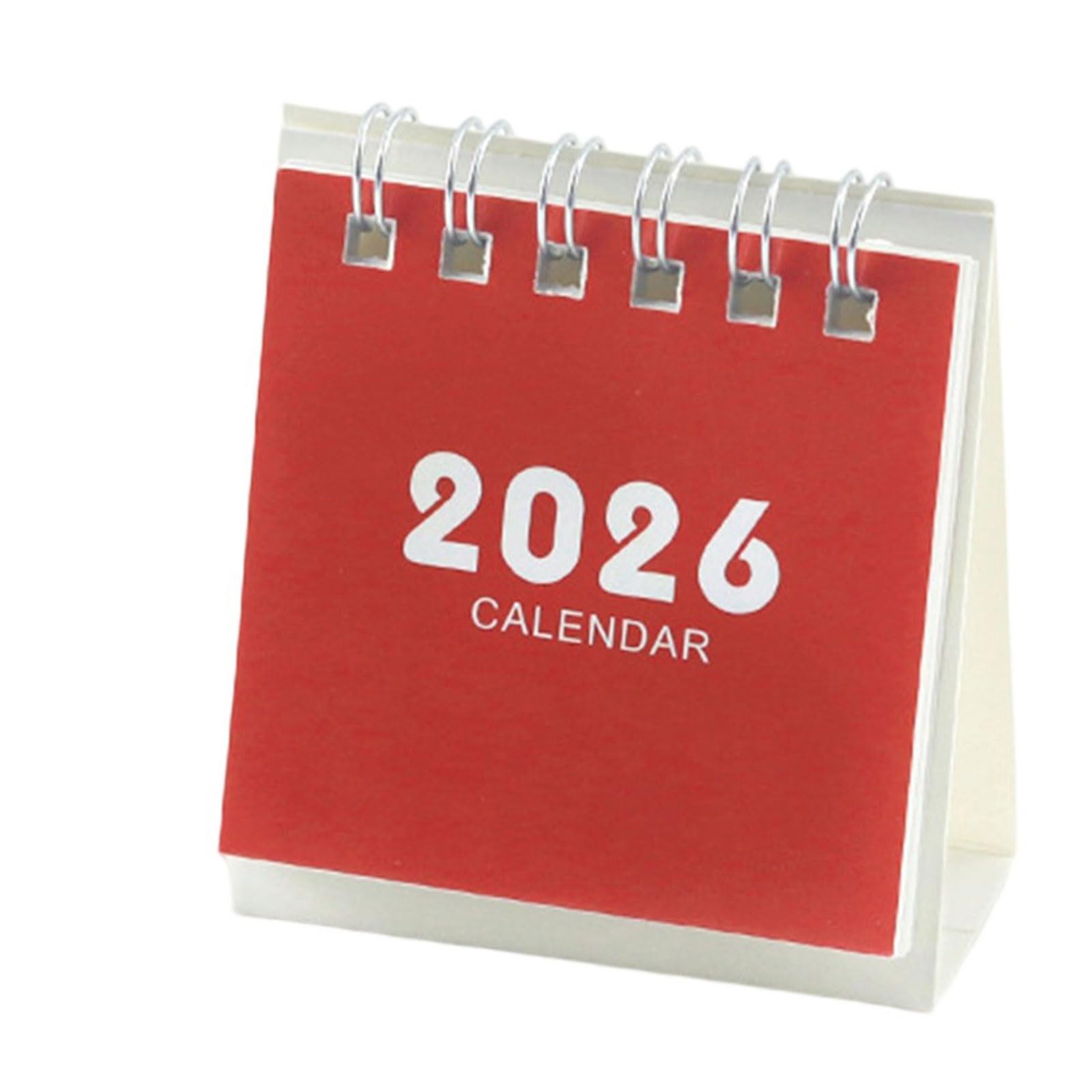 Yanwuwa Red 2026 Desk Calendar 17 Month Referances Runs From Aug 2025 To Dec 2026 Tabletop Monthly Calender For Plans Notes Desk Planner