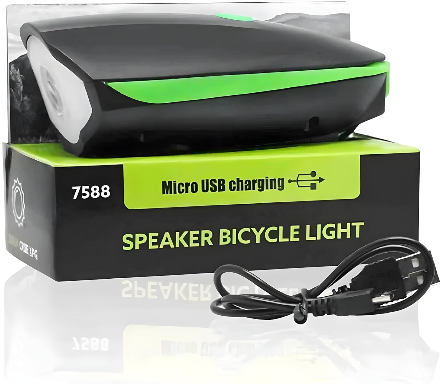 Kkworld|Three-Mode Cycle Light Rechargeable Cycle Light Horn and Lights Water-Resistant (140 dB) Horn-Equipped Cycle Light LED Front Light Cycle (Multicolor)| (Green) (B0D2NPMZQK) Amazon Price History, Amazon Price Tracker
