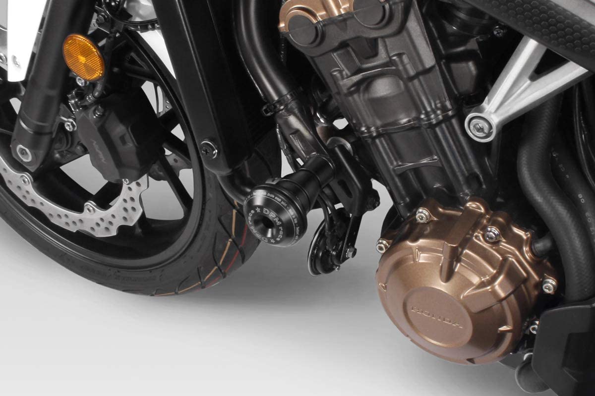CB650R 2019/23 - Kit Topes 'Warrior' (R-0821) - Protectores Deslizadores Diábolos Contrapesos de Aluminio - Tornillería Incluido - Accesorios De Pretto Moto (DPM Race) - 100% Made in Italy