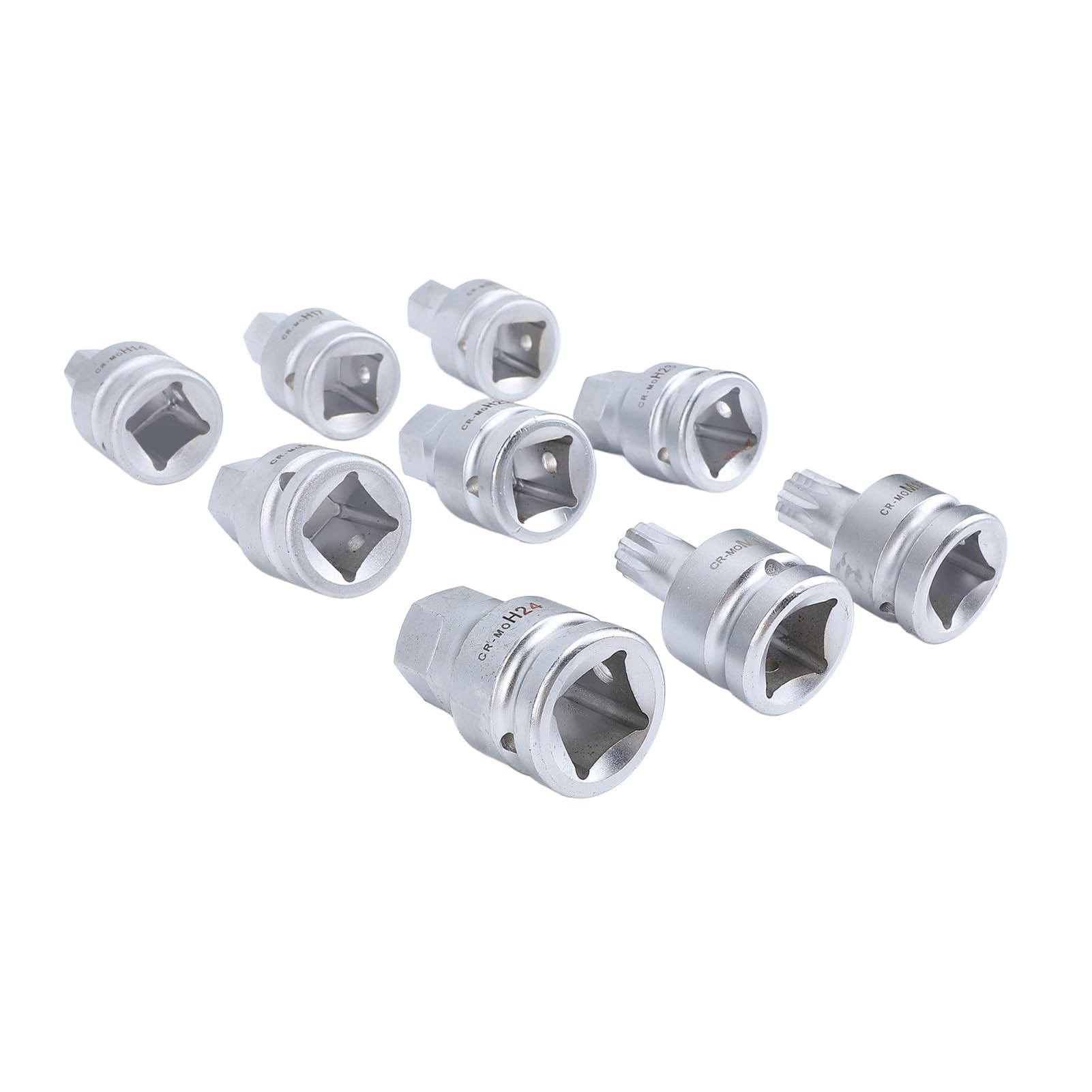 Cocoarm 3/4 Cala Napędowy Gniazdo Uderzenia Sześciokątne Zestaw do Gniazda 3/4 Wpowetek Sterujący CR MO 14 Mm do 24 Mm Spline Bit Setk dla M16 M18 z Wysokim Znakiem Kontrastowym i skrzynką Pamięci