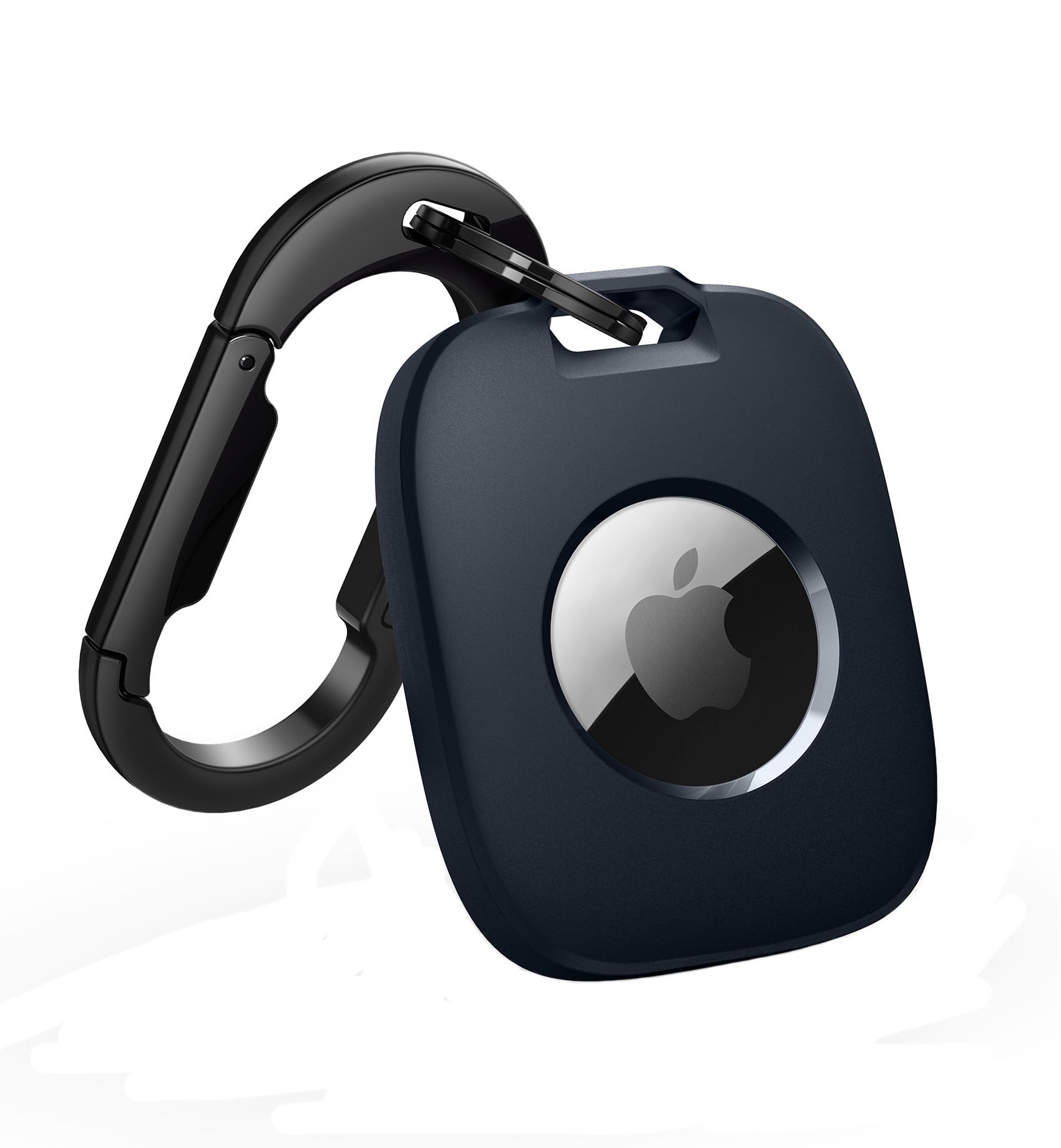 SURITCH for AirTag Holder 1 Pack, Keychain with Anti-Lost Carabiner, Shockproof TPU Protective Case for AirTag for Kids, Keys, Pets, Luggage, Bags, 1