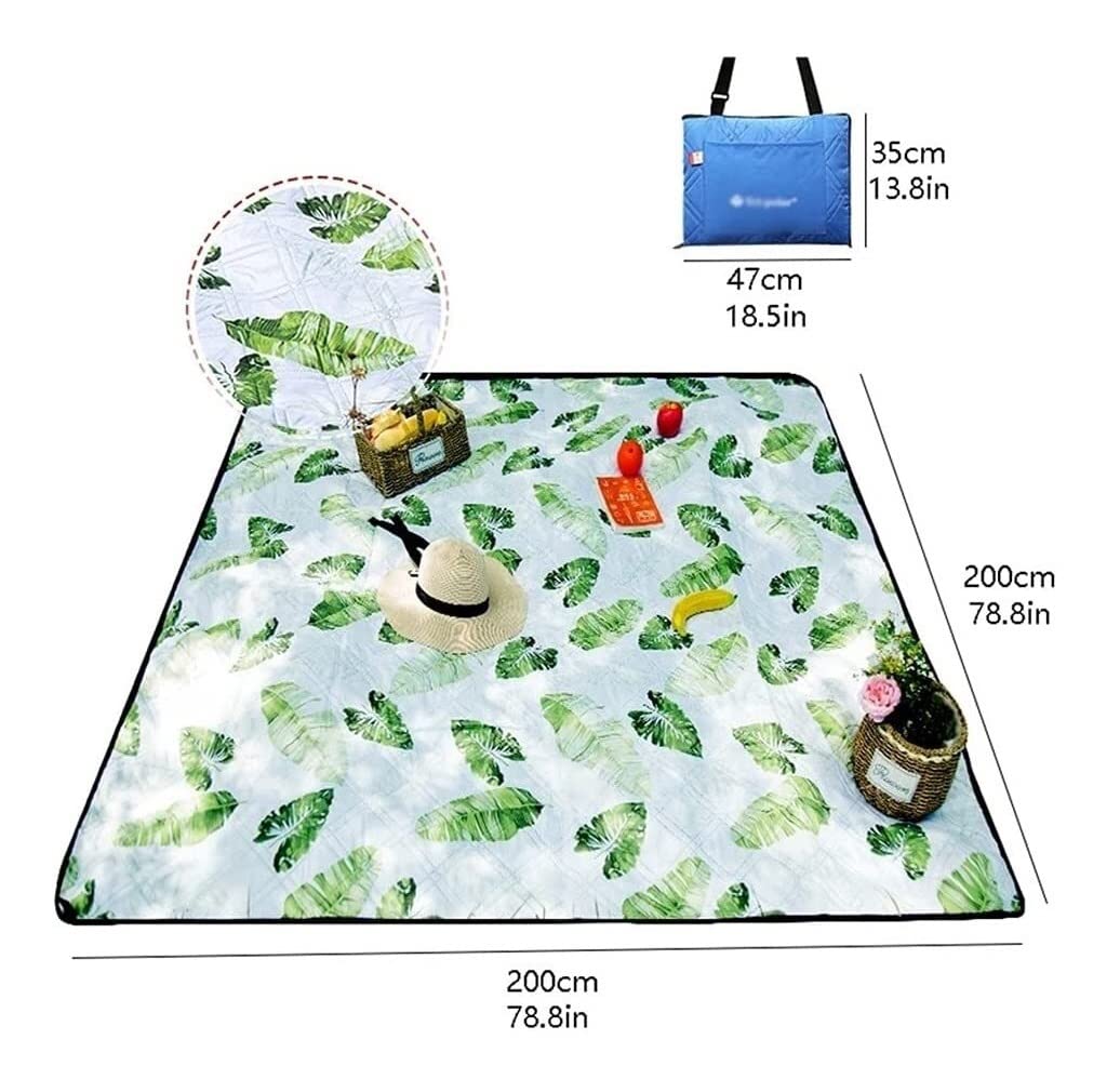 Nappe Pique Nique Couverture de Pique-Nique portative extérieure, couvertures Plage compactes Pliables Tapis Camping for Le Voyage randonnée Parc Extérieur Tapis