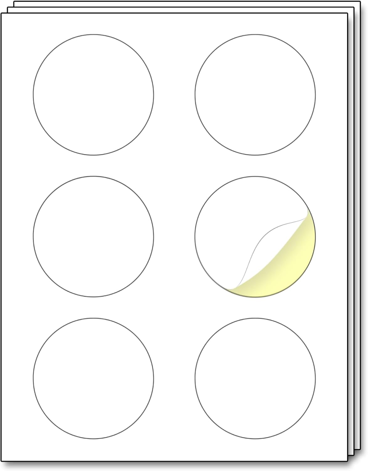 Amazon com : 30 Sheets 3 inch Round Labels White Printable Circle Amazon com : 30 Sheets 3 inch Round Labels White Printable Circle