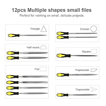 13Pcs Small File Set With Cleaning Brush Premium Mini Metal Diamond Needle File Kit Carbon Steel Jewelry Glass File Hand Tool Portable Wood Plastic File Kit For Metal Marble