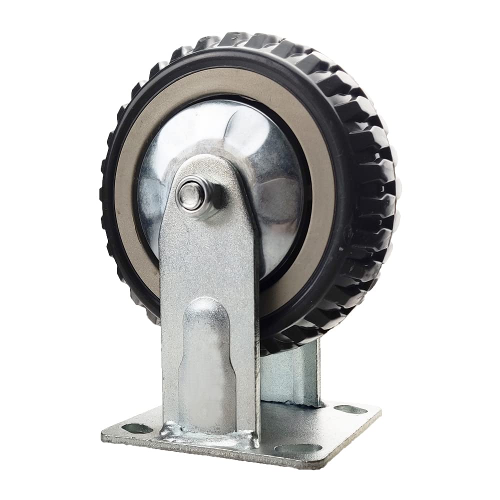 Robustes Lenkrollen-Set, 15,2 cm, Polyurethan-Räder, 2 feste und 2 feststellbare Rollen für Ausrüstung und Möbel, Lenkrollen für einfache Mobilität