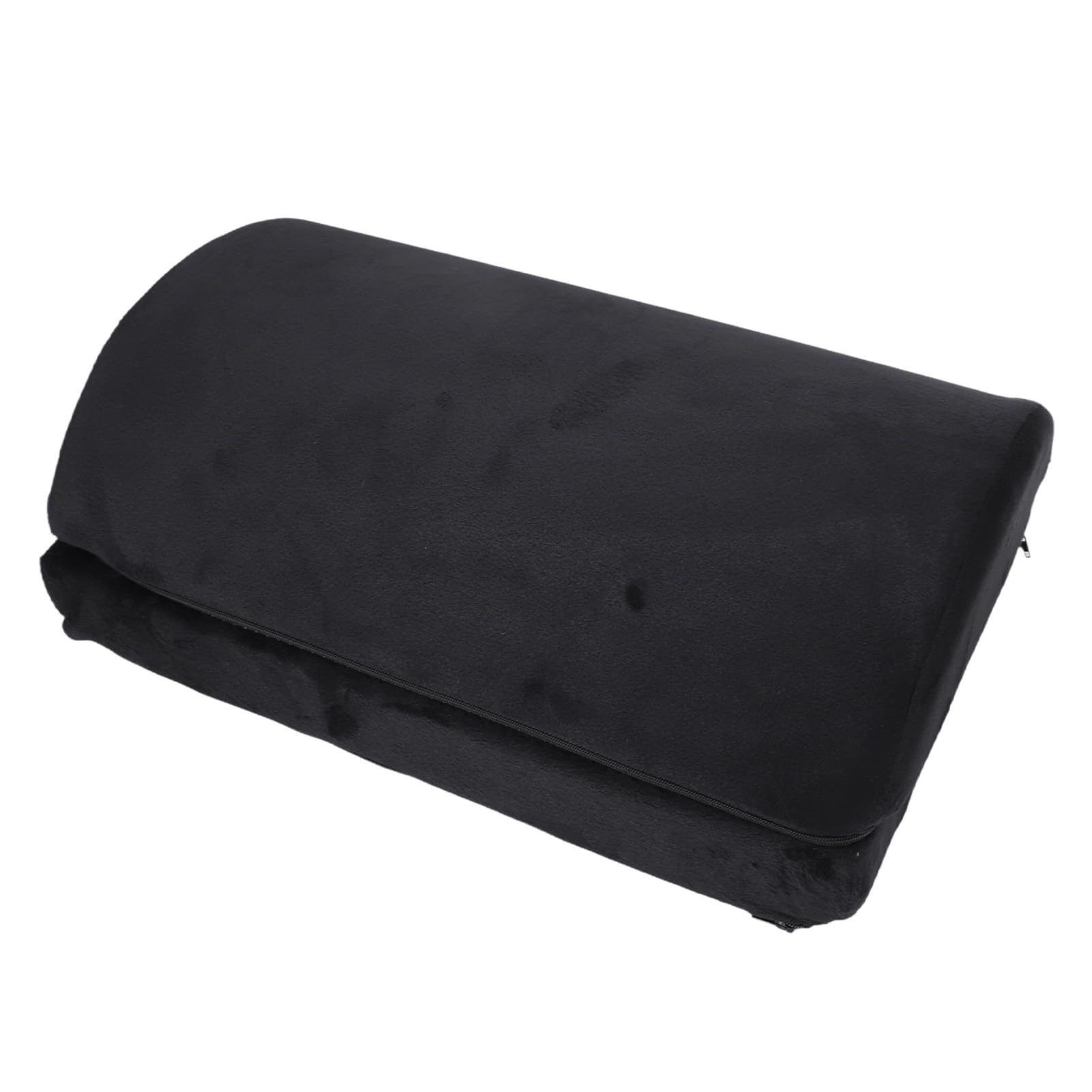Kikumi Reposapiés, Negro, Ergonómico, Reposapiés de Medio Cilindro Regulable en Altura Hecho de Espuma con Memoria de Alto Rebote para la Oficina