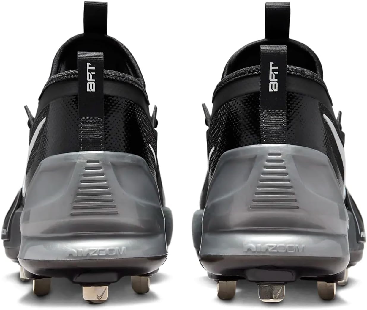 Nike Force Zoom Trout 9 Elite Baseball Cleats (FB2906-003, Black/Anthracite/White/Metallic Silver) Size 8 - Image 5