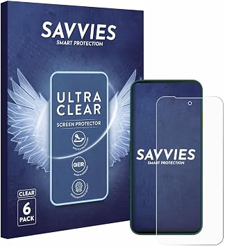 savvies 6 Pack Screen Protector Compatible with Fairphone 6 Protection Film Clear