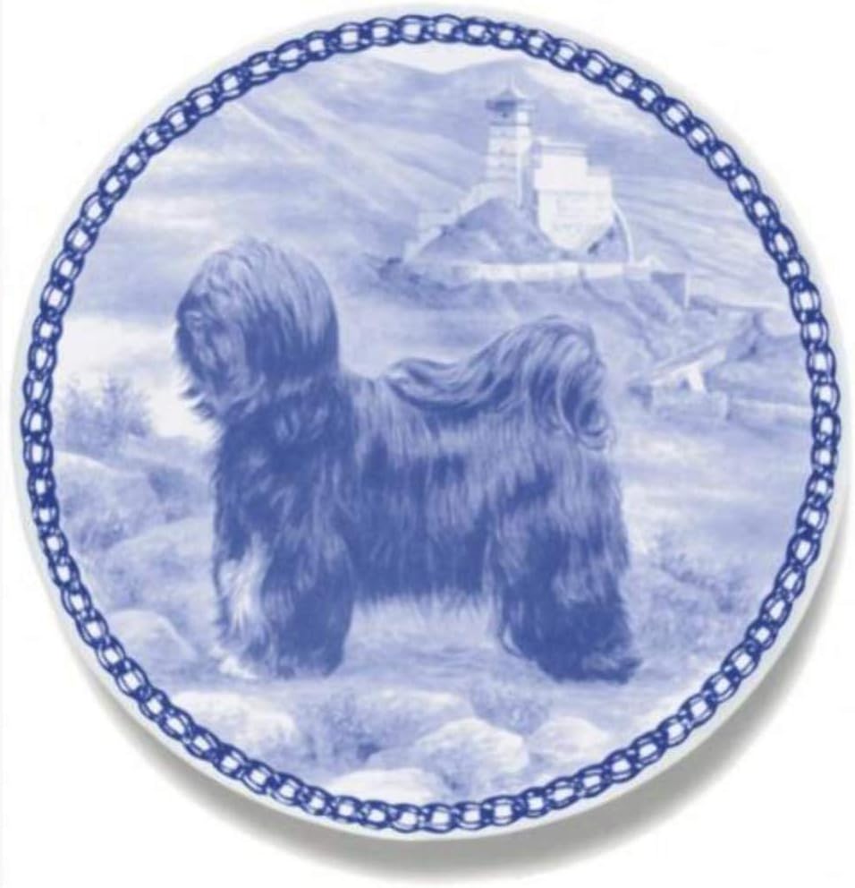 Tibetan Terrier Dog Porcelain Plate For all Dog Lovers Size 7.61 inches