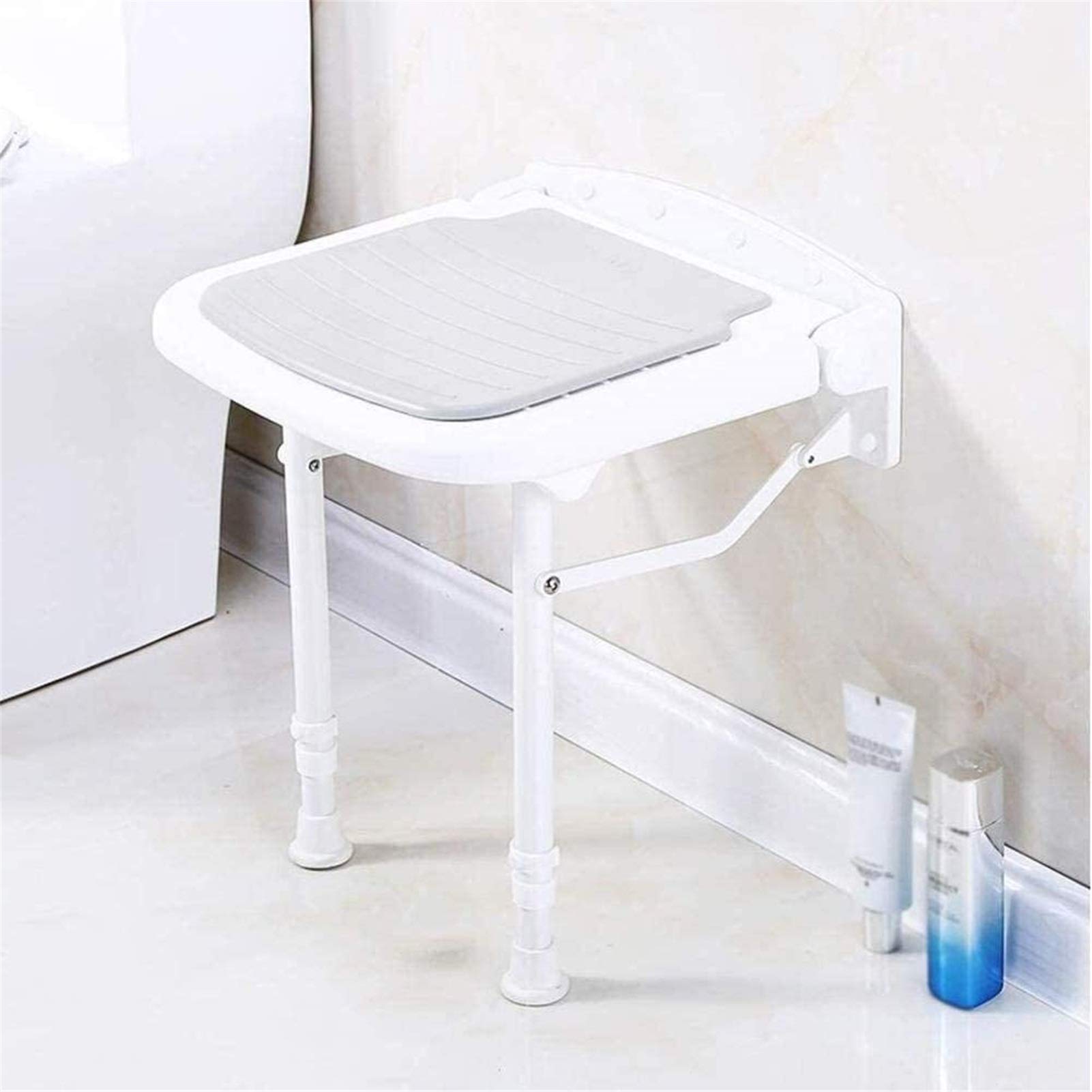 Siedzisko prysznicowe naścienne krzesło ścienne mały stołek Chanshoe ławka składane krzesła stołek prysznicowy stołek do siedzenia/424550 mm