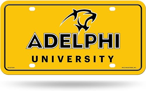 Miniatura 38 de NCAA etiqueta de metal para auto, negro