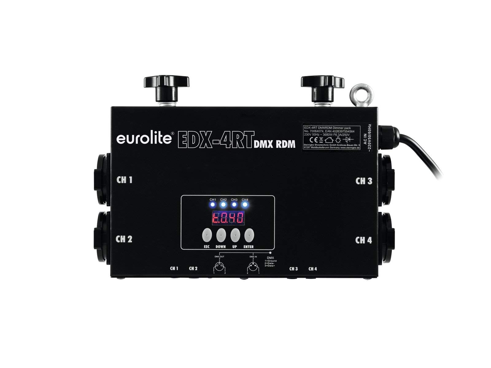 EUROLITE EDX-4RT DMX RDM Truss Dimmerpack | 4-Kanal-DMX-Dimmerpack