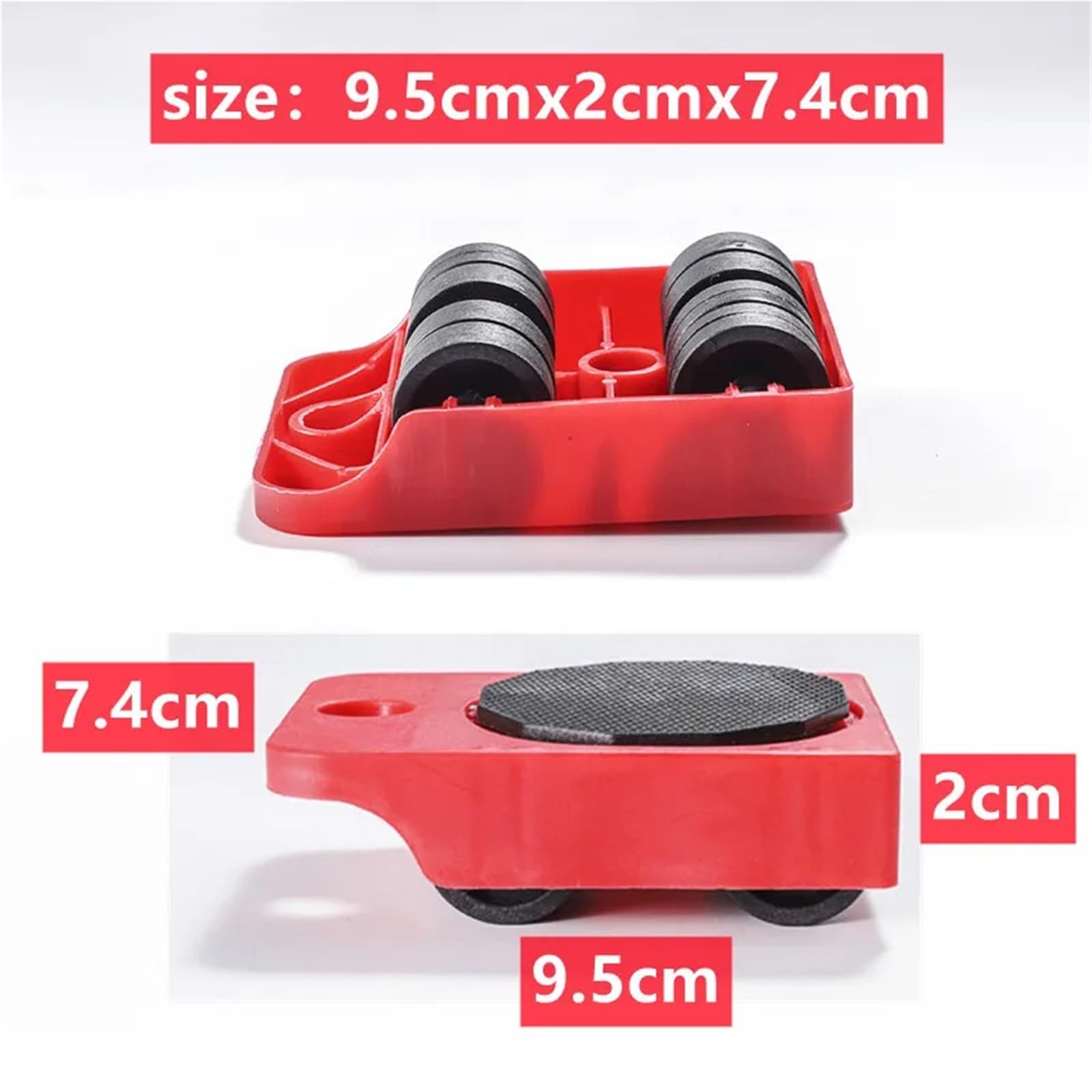 Kit di trasloco resistente, set di 5 rulli per un facile trasporto di mobili pesanti e frigoriferi, strumenti per lo spostamento di casa e ufficio
