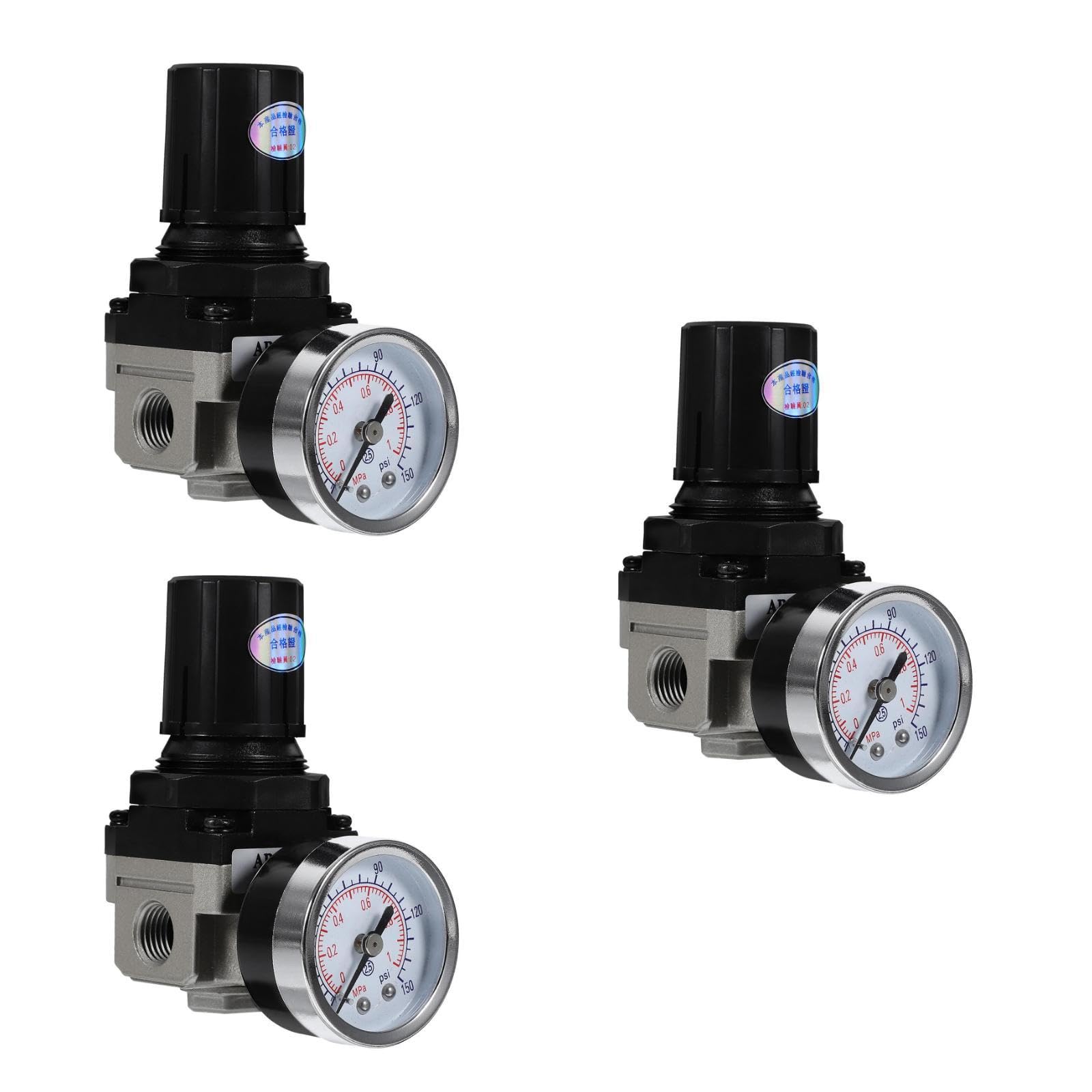 3pièces Régulateur De Pression Pour Compresseur Air Avec Manomètre Contrôle Précis Et Installation Facile Pour Applications Pneumatiques Psi