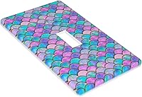 Vista 3 de Cubierta decorativa para interruptor de luz de sirena, diseño de sirena, de 1 banda, placa de pared para enchufes eléctricos, placa de interruptor