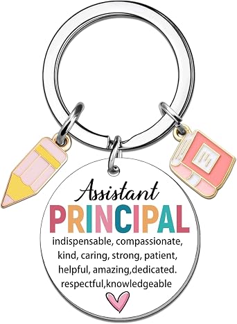 Assistant Principal Gifts Vice Principals Keychain Gifts for Assistant Principals Gift for Thanksgiving Day Thank You Gift for Her
