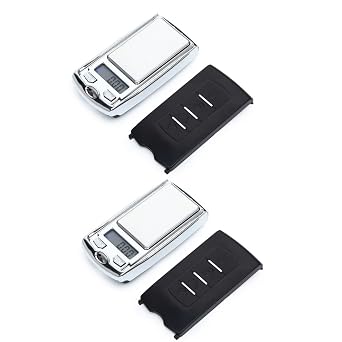2 Pcs Set 0.01g-200g Mini Car Key LCD Digital Balance Weight Pocket Jewelry Diamond Food Scale for Precise Weighing
