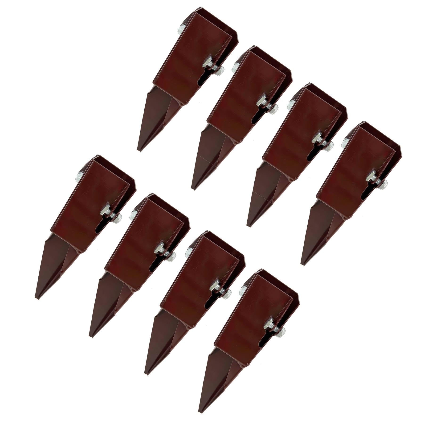 Fence Post Holder Support Drive in Post Repair Spike 75mm x 75mm Garden 8PK