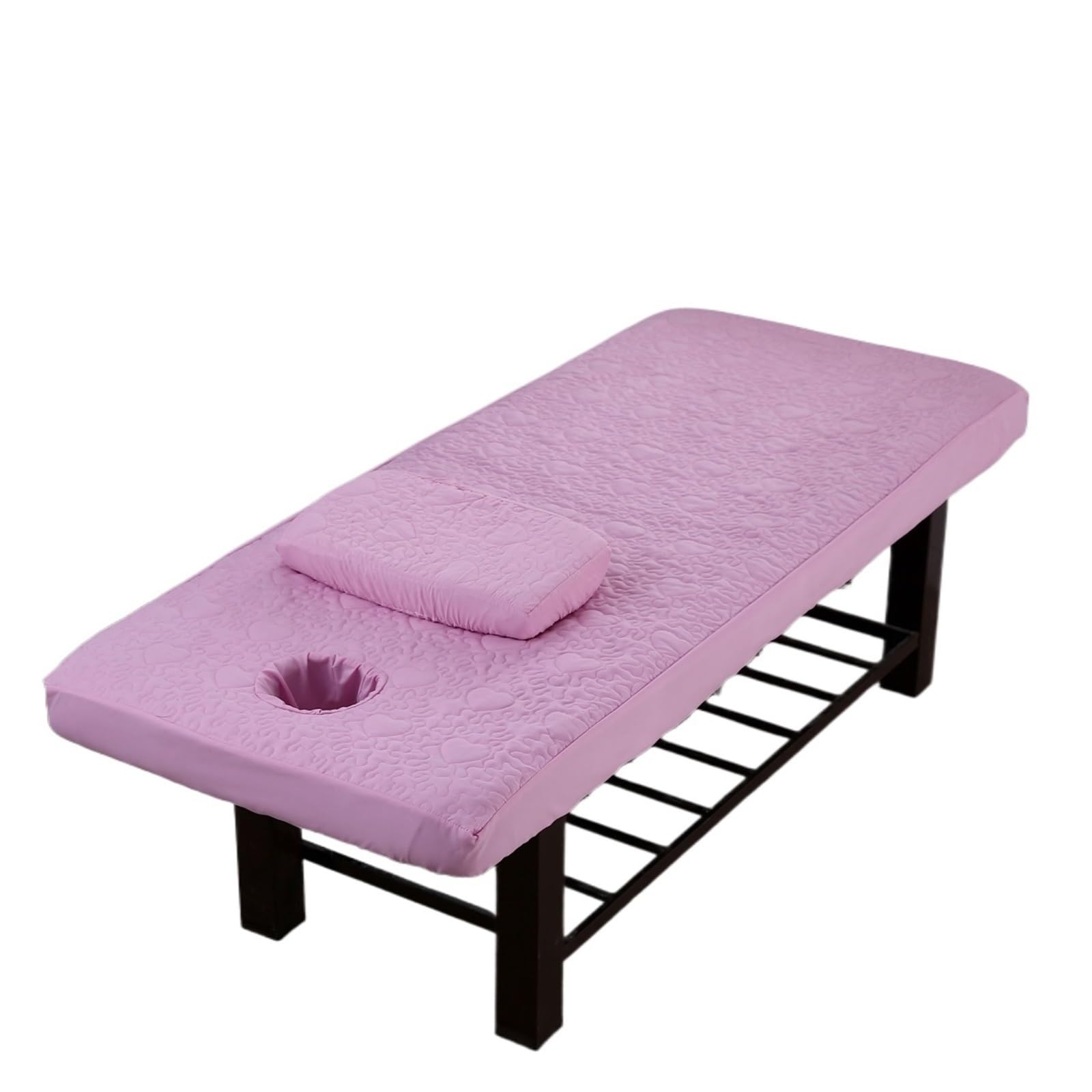 Sabanas Camilla Masaje Sábana ajustable antideslizante for salón de belleza, mesa masaje, antipolvo, funda for cama SPA, colcha con almohada(Pink,70x190)