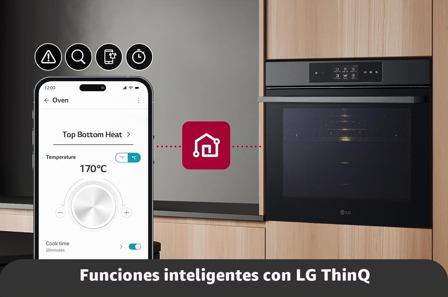 Horno LG WSED7665B Instaview con EasyClean Vapor Clase A++ Multifunción