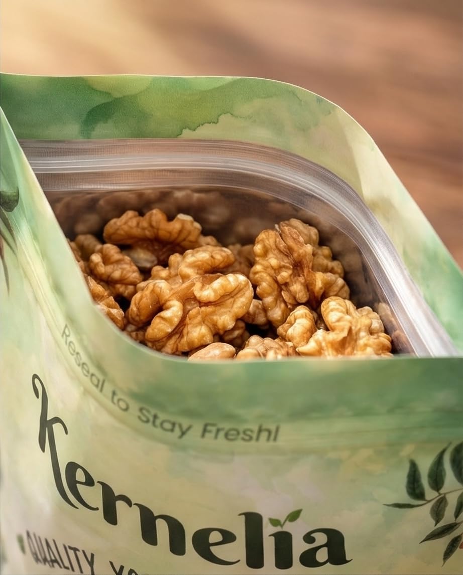 California Chandler Raw Walnuts Halves and Pieces Shelled, Fresh Clean Ready to Use, Raw Walnut Snack for Baking, Cooking, Salads, Oatmeal, Yogurt, Packed in a Resealable Bag, Pantry Staple, 25 lb
