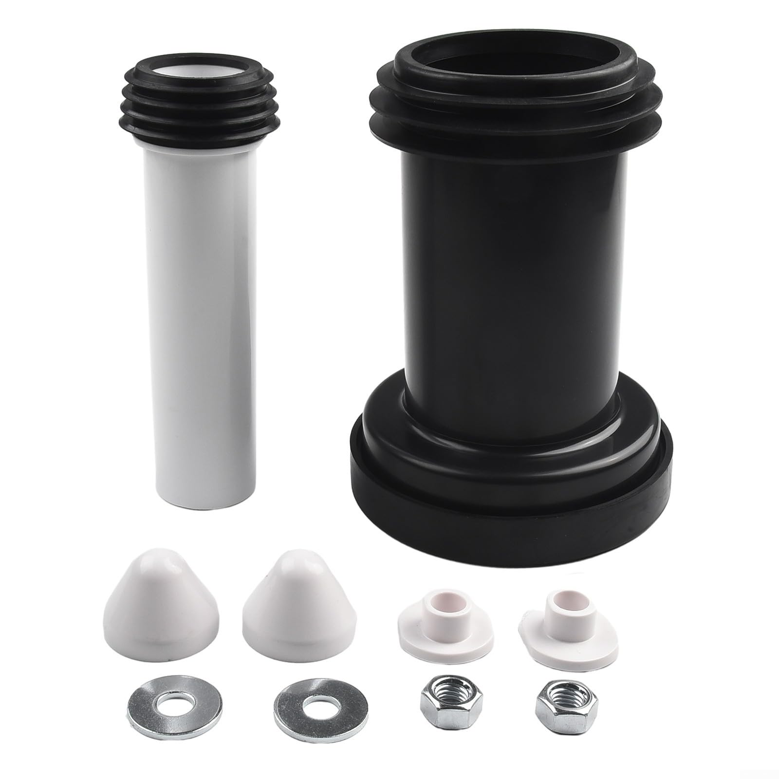 Eawfgtuw Conectores de tubería de descarga y residuos para inodoro suspendido – Kit de conector de entrada y salida de marco de inodoro para pared para inodoro Duofix, cubierta de cromo satinado