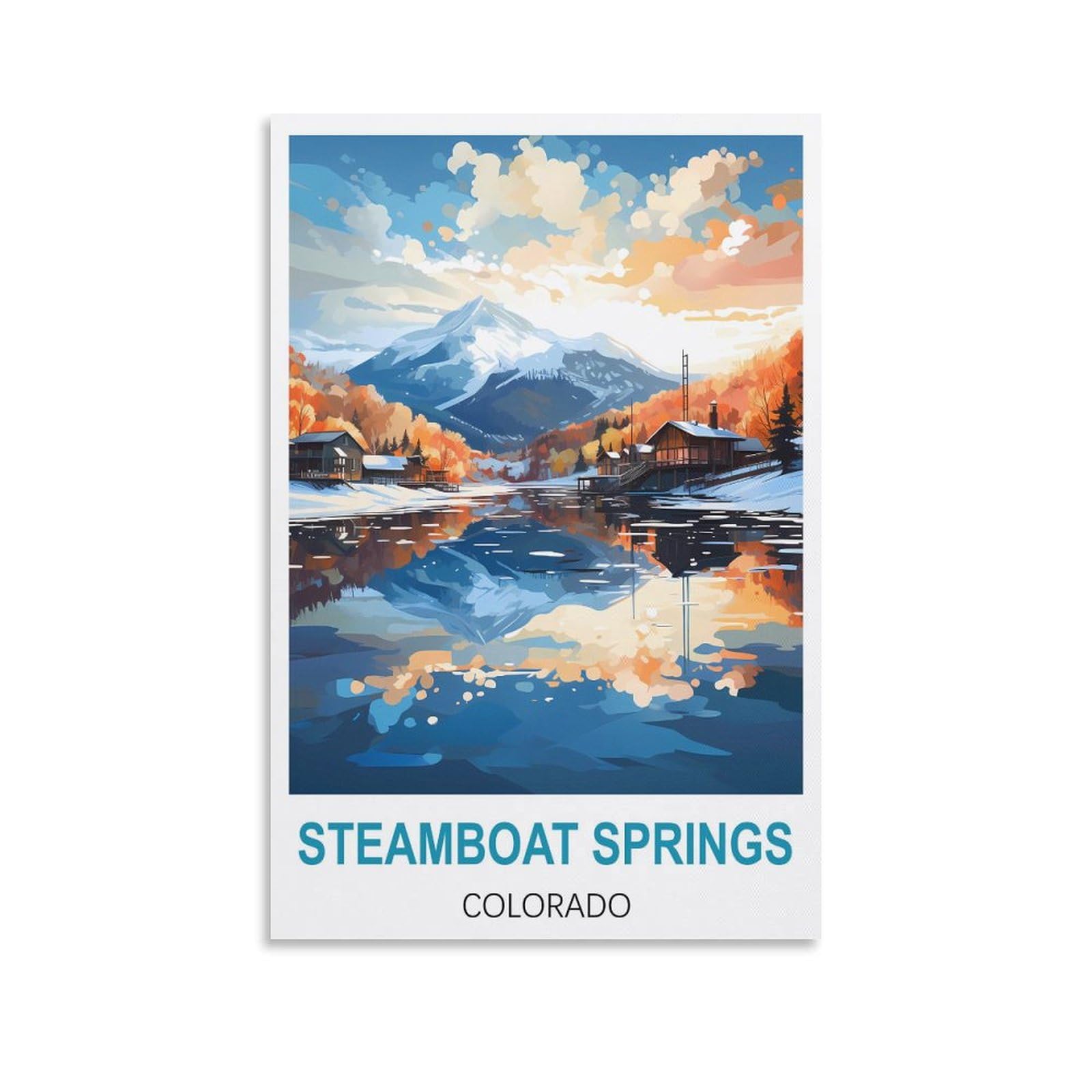 Vintage Metal Tin Wall Sign Steamboat Springs Colorados Art Plaque Poster Wall Decor for Home Tool Room Bar Club Restaurant Cafe 15x30cm