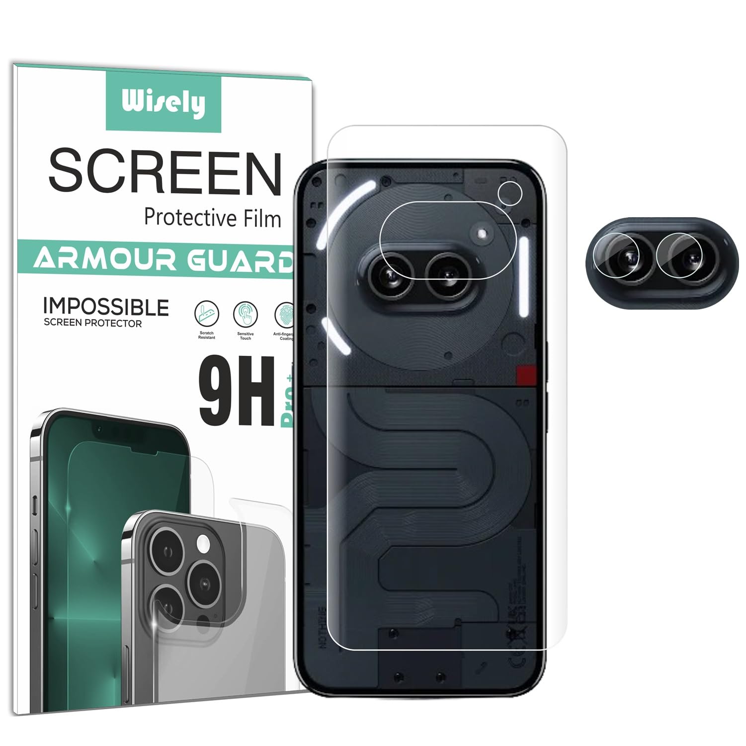 Wisely 2in1 Camera Lens Nano Glass + Anti Scratch TPU Back Guard Screen Protector for Nothing Phone 2a 5G - |Back + Camera Guard| (B0CZ792F1J) Amazon Price History, Amazon Price Tracker