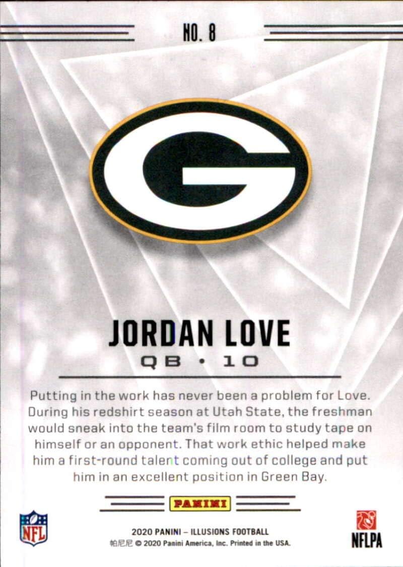2020 Panini Illusions Retail #8 Jordan Love Green Bay Packers Football Card