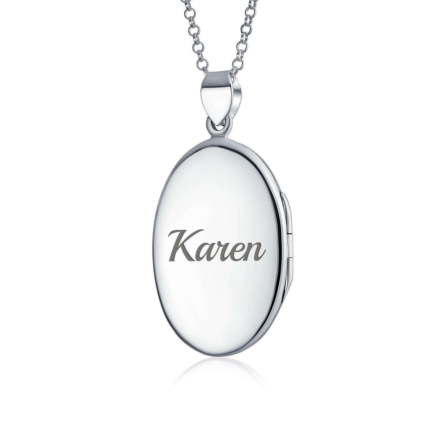 Bling Jewelry Ciondolo Collana Portafoto Personalizzabile In Argento Sterling .925 Stile Vintage Ossidato Con Motivo A Rilievo Di Girasole Floreale Per Donne Design Rotondo Ovale